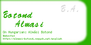 botond almasi business card